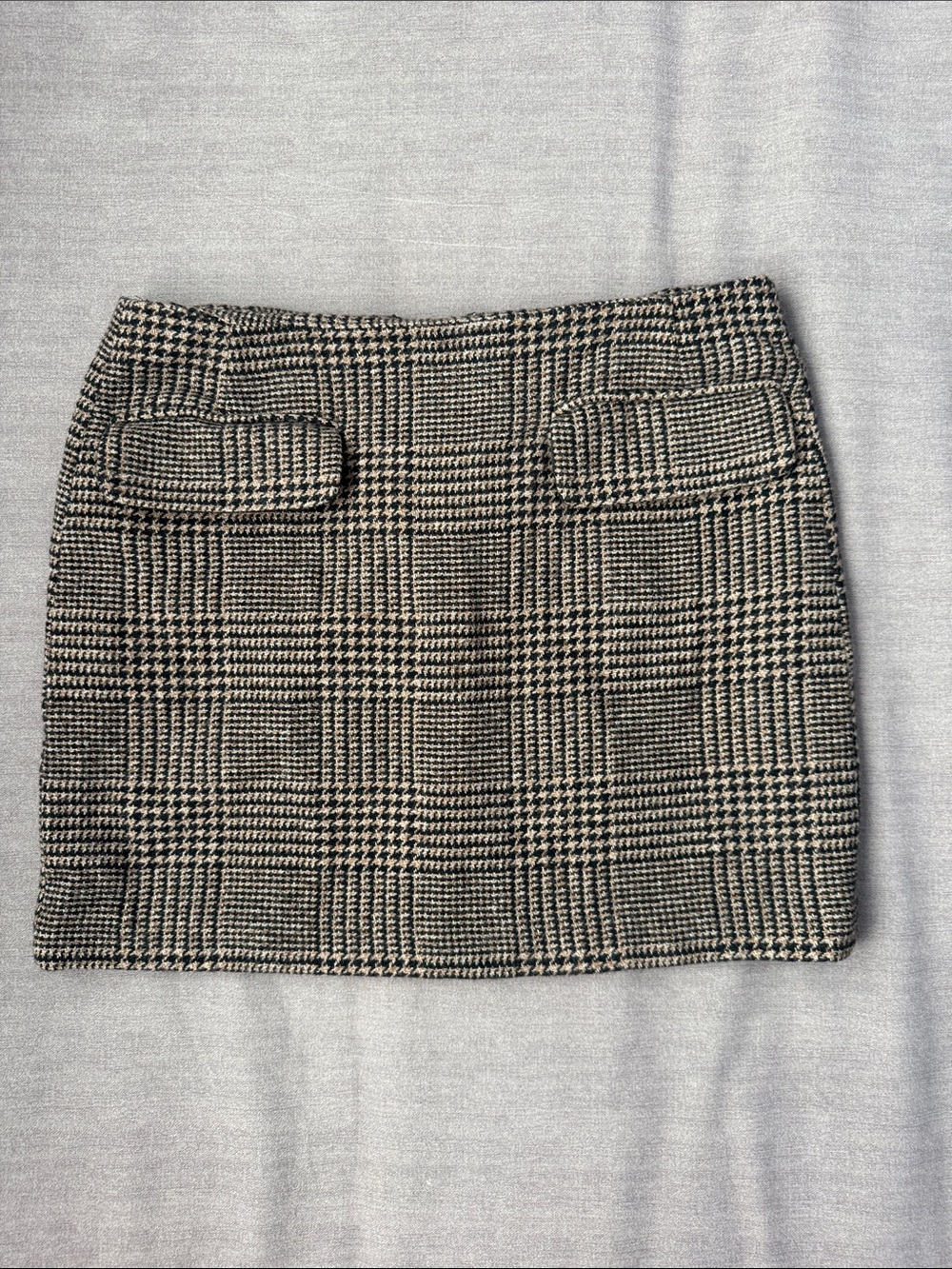 Banana Republic Black and White Glen Plaid Mini Skirt